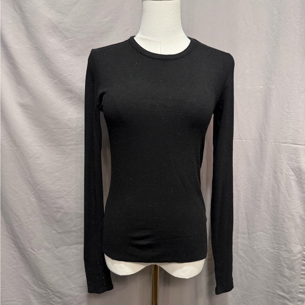 Splendid Isabella Eyelash Shimmer Long Sleeve Tee
